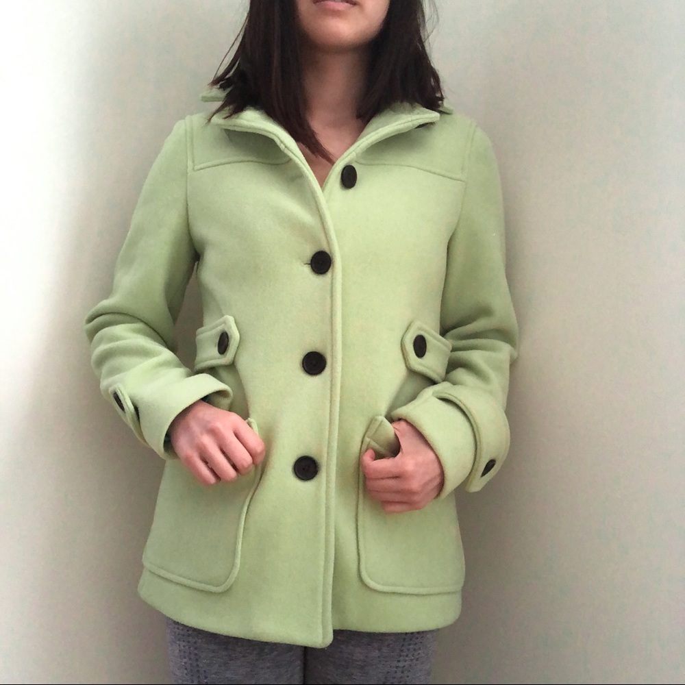 Gap Green Wool Pea Coat
